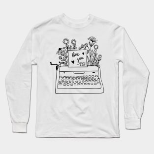 TTPD Tortured Poet Department Tay Swiftie Music Pop Album Typewriter Long Sleeve T-Shirt